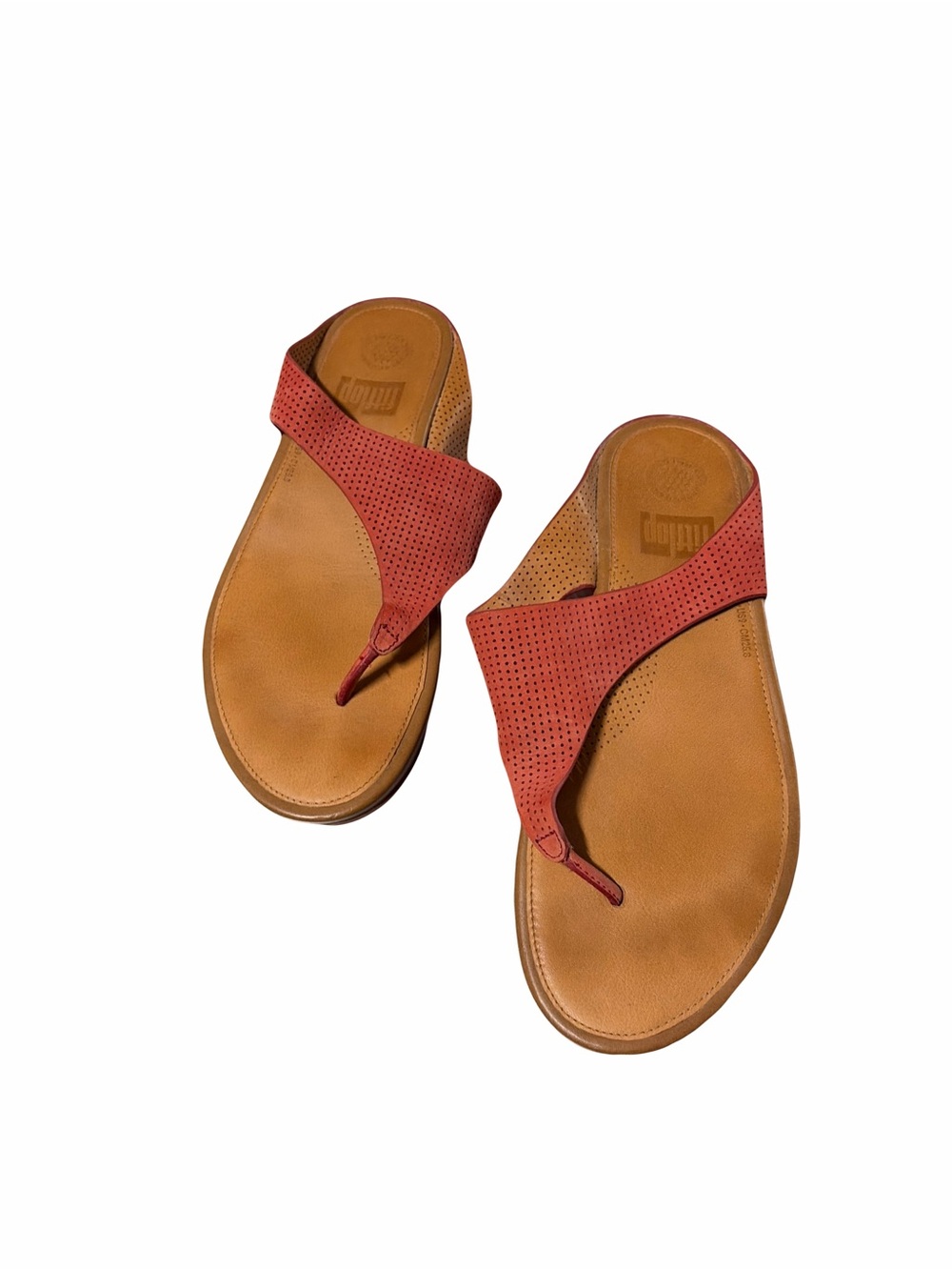 FitFlop Banda Perforated Leather Toe Post Sandals